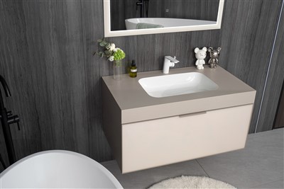 Badrumsskåp i sintrad sten