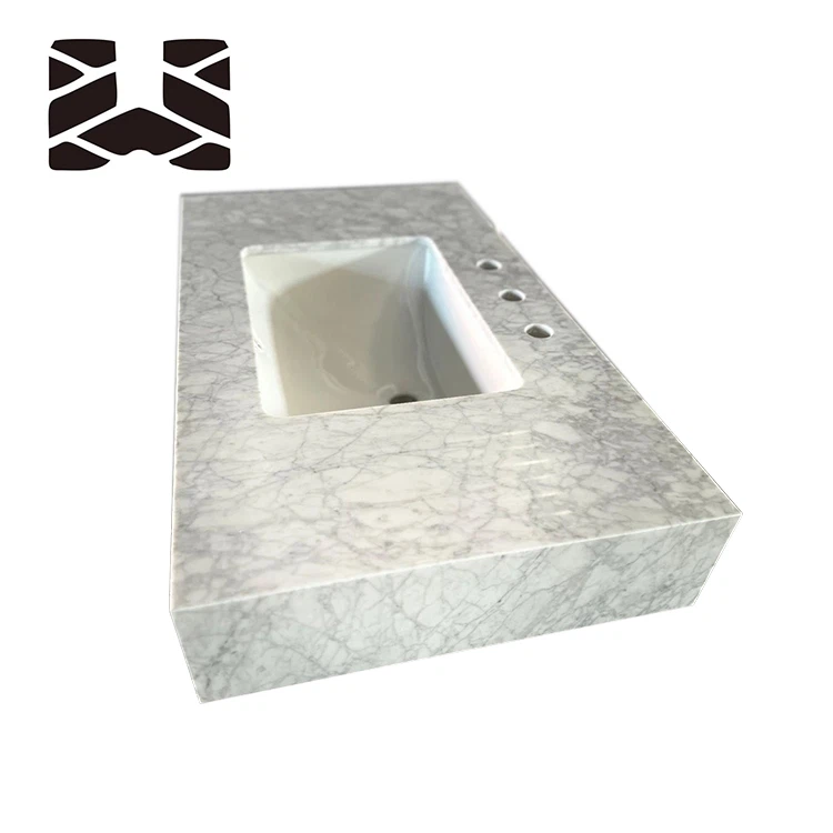 Carrara White Badrumsmarmor Bänkskiva Handfat